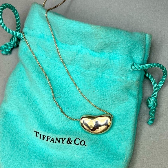 𝅺TIFFANY&CO. Silver 925 Peretti Bean necklace